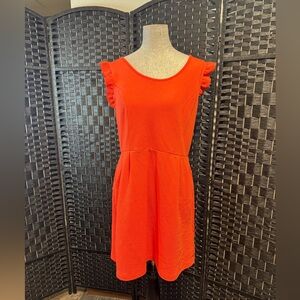 Xhilaration Orange Ruffle Sleeve Dress. Sz XL
